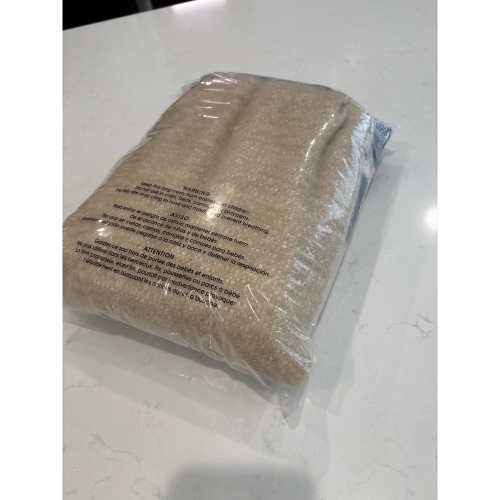 Sea New York Silk Wool Tweed Striped V-Neck Snap Side Shift Dress Oatmeal,Blue 6 - Picture 10 of 10